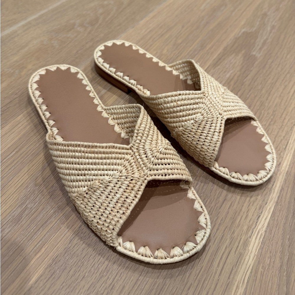 CARRIE FORBES raffia sandals size 37